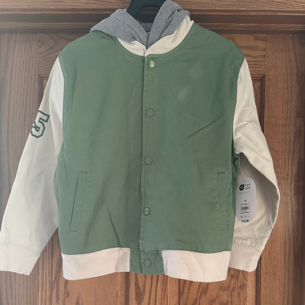 Green and Cream Bomber jacket
